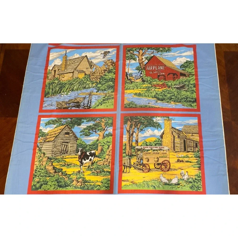 Farmhouse Barn Mill Country Living Fabric 35